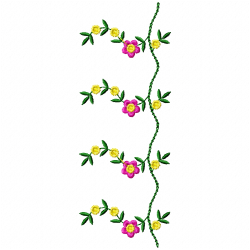 Flowers And Tree Embroidery Design 7